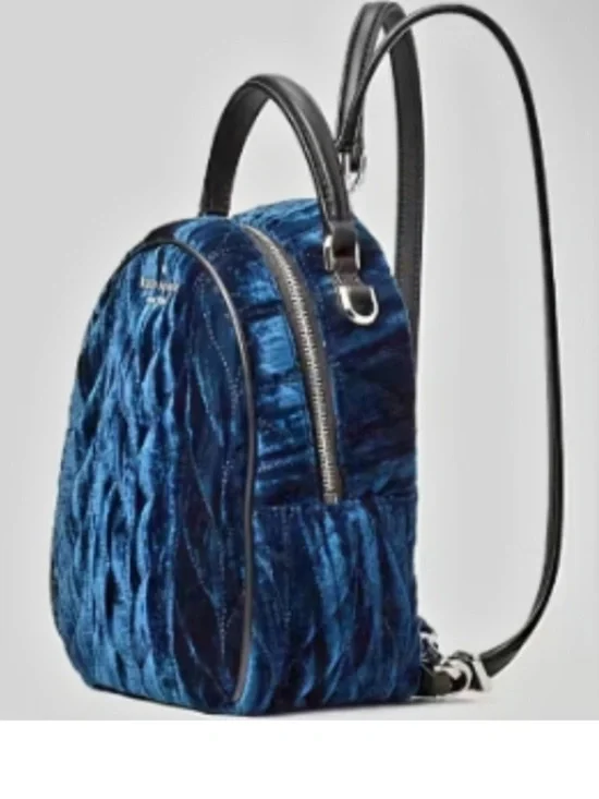 Kate Spade New York Briar Lane quilted crushed velvet mini convertible backpack - Picture 3 of 8